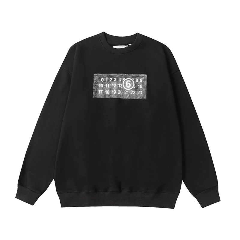 Футболка с длинным рукавом Maison Margiela унисекс свободного кроя с круглым вырезом
