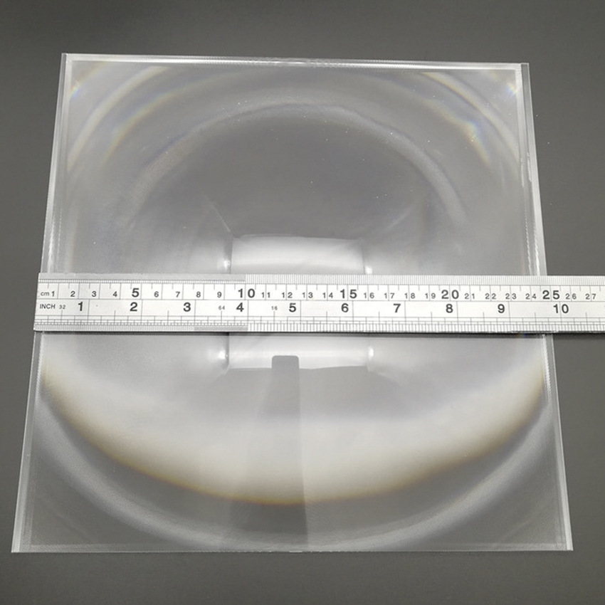 正方形250mm菲涅尔透镜 亚克力放大镜LED透镜聚光点火科学实验 ly