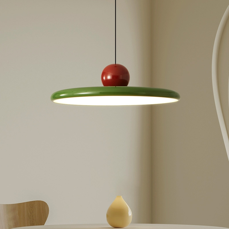 Diseñador nórdico, restaurante, bar, moderno, estilo crema, dormitorio, mesa de comedor, sala de estudio retro, candelabro OVNI