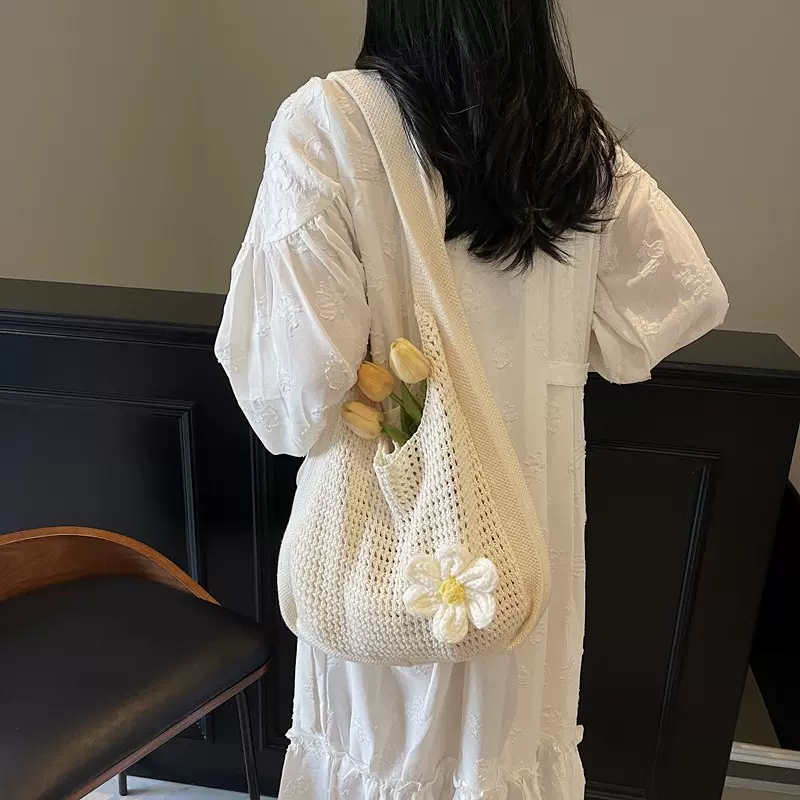 2025新款大容量编织单肩腋下包托特包女夏季海边休闲度假沙滩包潮