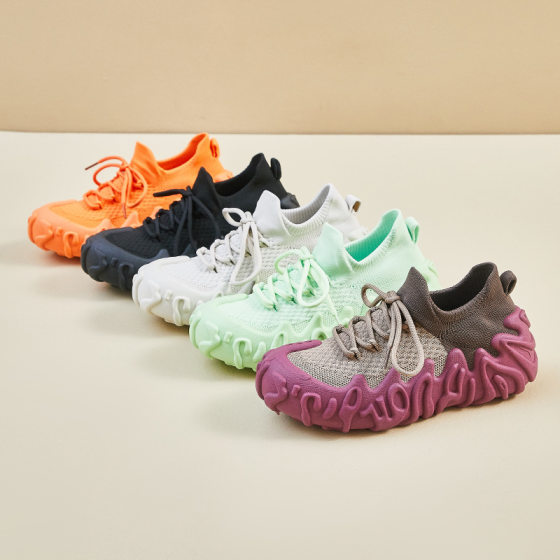 Ins Korean version of fly woven shoes 2025 summer new student sneaker fitness running casual shoes breathable XFE007
