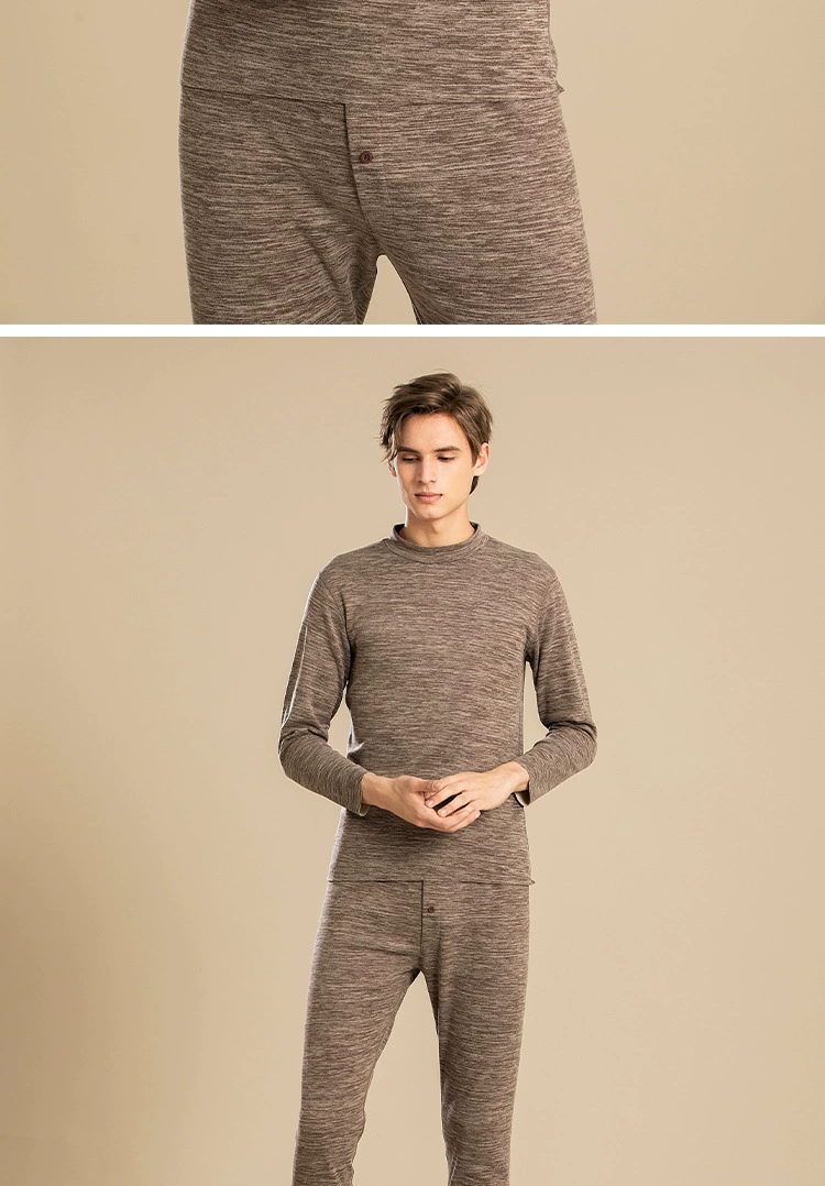 mens base layer pants Colorful Men's Thermal Suit Half Turtleneck Underwear Slim Large Size Qiu Yi Long Pants Set heated long underwear