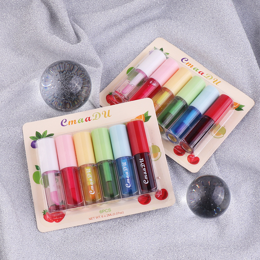 Check it out! Link Disclaimer - For export only :CmaaDu 6-pack Fruit-Flavored color-changing Lip Gloss undefined