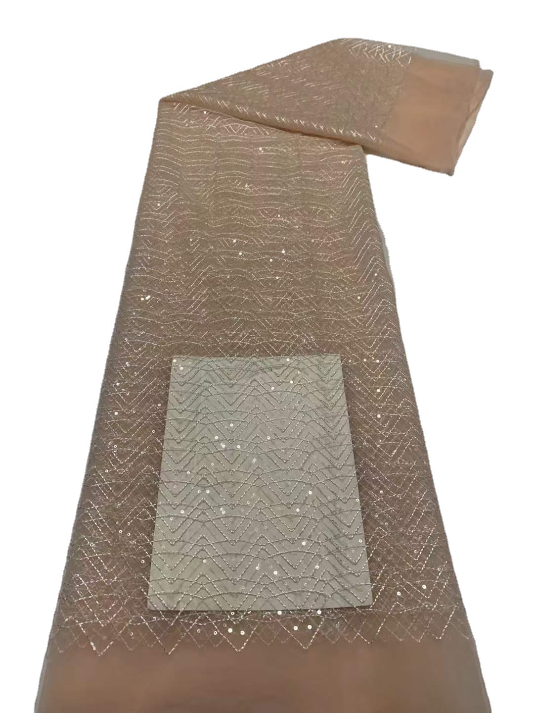 Popular delgada transparente ligero no elástico de nylon de encaje de malla de rayos de malla de onda de fondo de tela de la camisa JX2998
