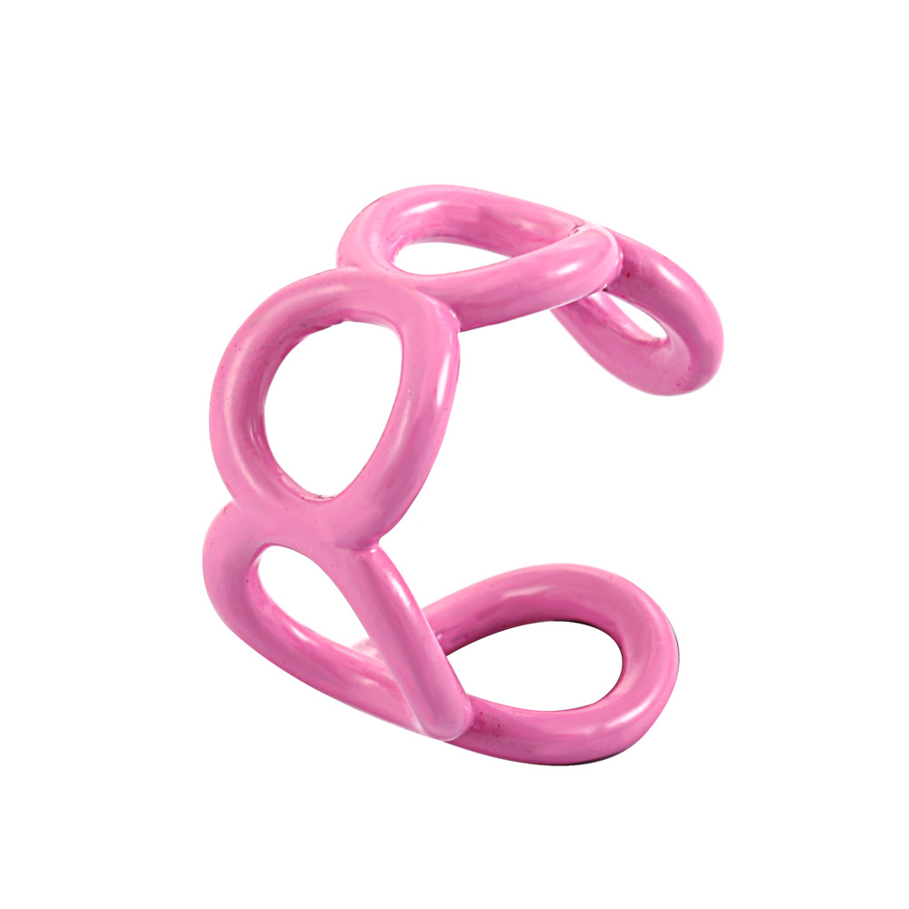 Fashion Color Open Hollow Dripping Chain-shaped Ring display picture 7