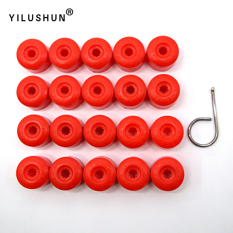 17mm 19mm 21mm universal del neumático de coche tapón rosca cubo decorativo plástico tuerca cubierta protectora