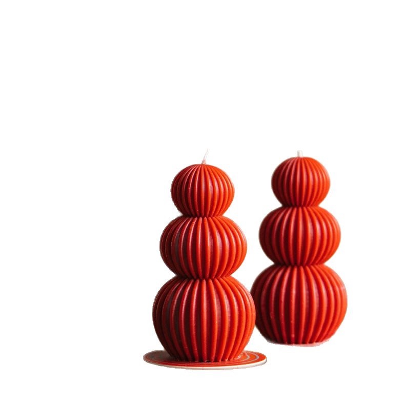 Simple superposición redonda regalo de Año Nuevo calabaza de azúcar y calabaza sopa