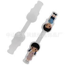 定制卡通动漫男孩女孩书签电压压印logo广告礼品书签PVC磁性书夹