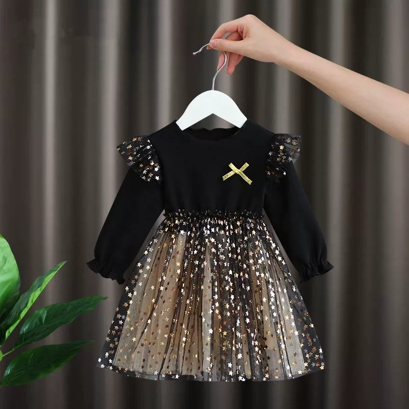 Autumn dress girl's, girl's skirt, small princess costume, Korean style, tutu skirt, western style