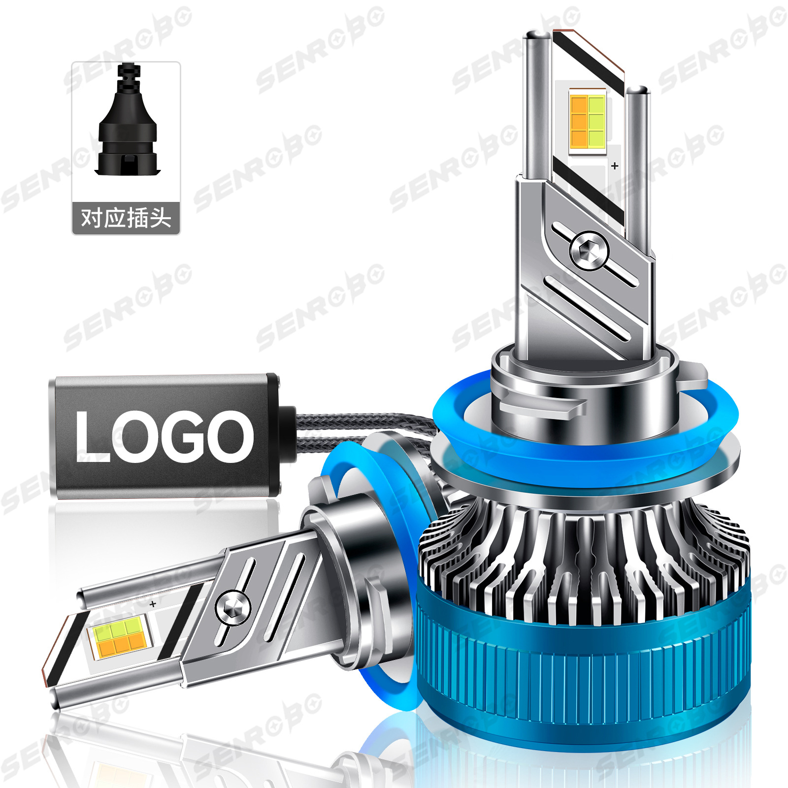 Nuevos tres colores transfronterizos de automóviles led faro de alta y baja luz H4H11H79005 fábrica de modificación de automóviles venta directa
