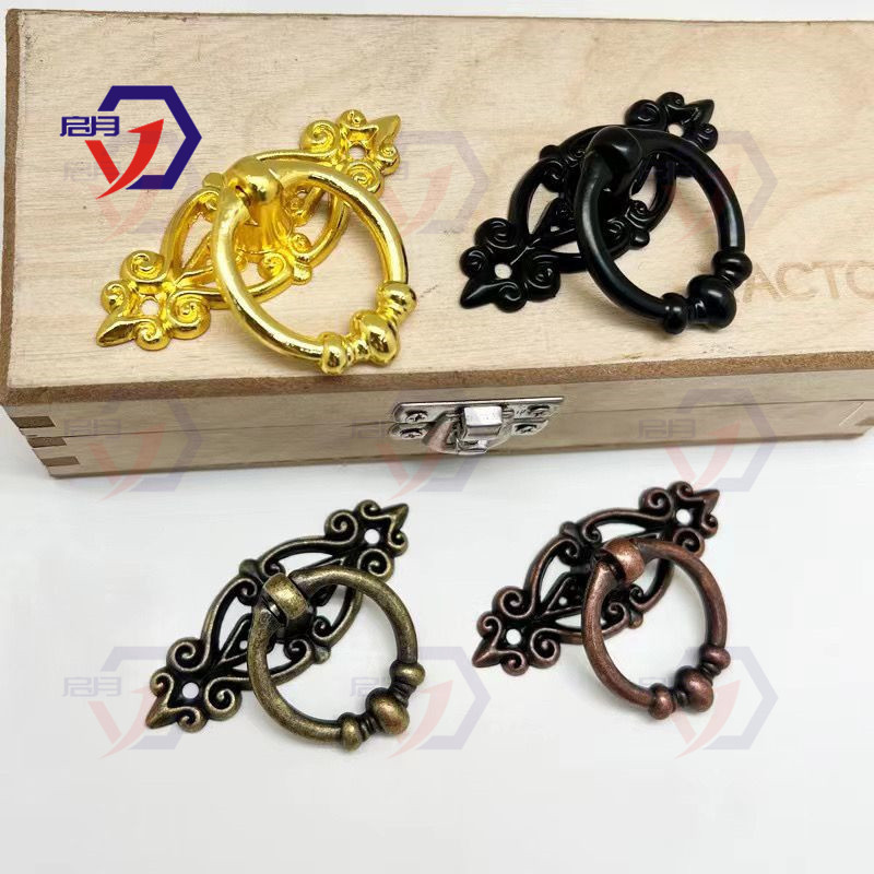 1044明装小拉环锌合金免打孔酒盒礼盒木盒提手中药柜拉手橱柜抽屉