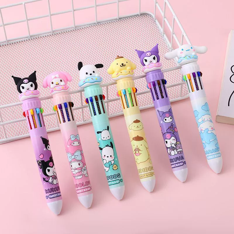 Sanrio, креативная милая многоцветная ручка шариковая высокого качества для студентов