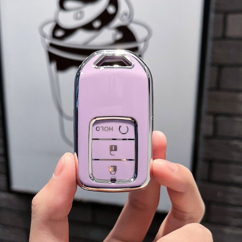 BT 키 G 모델 - 스마트 3버튼 [싱글 쉘 퍼플] + 실버 번호판