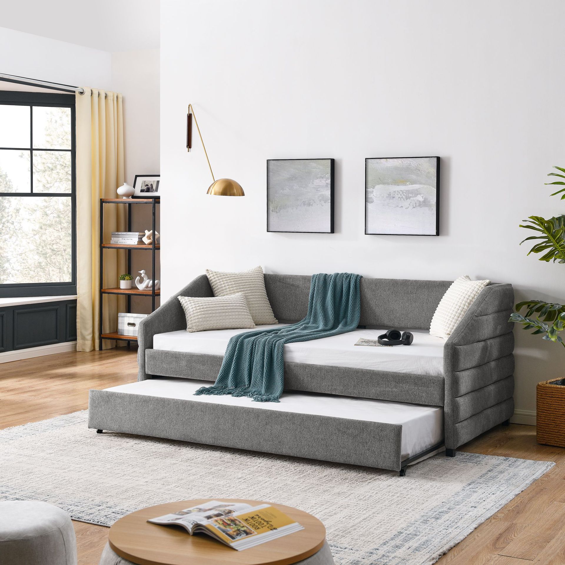 Cama de tela moderna y simple nórdica de lujo ligero pequeño paquete blando red dormitorio principal colchón de espuma de memoria cama doble