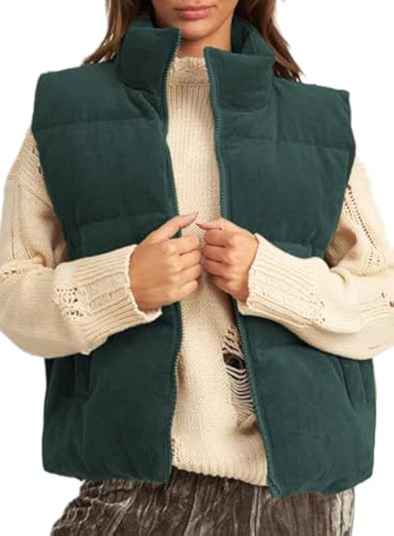 Chaleco de pana transfronteriza de Amazon 2024 nuevo abrigo de invierno chaleco de algodón más ropa de algodón grueso de terciopelo image 11
