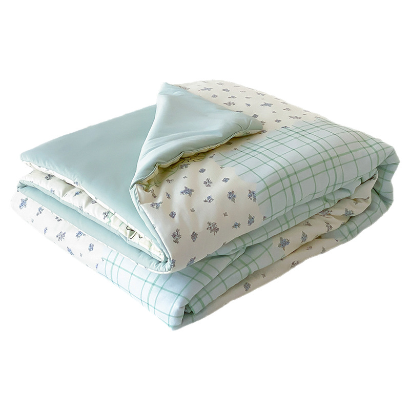 Ropa de cama fresca con piel de hielo nueva Edredón fresco de verano Clase A Hilo de doble capa Edredón fino de verano Edredón de aire acondicionado de verano