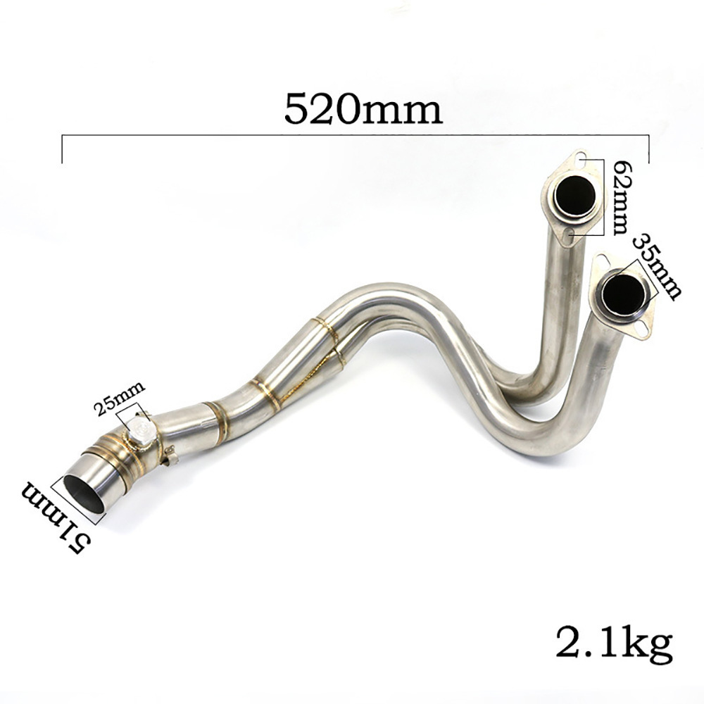 Kawasaki Ninja 650 Er6N/6F/Versys650/Z650 Motorcycle Modified Exhaust Pipe Front and Middle Sections