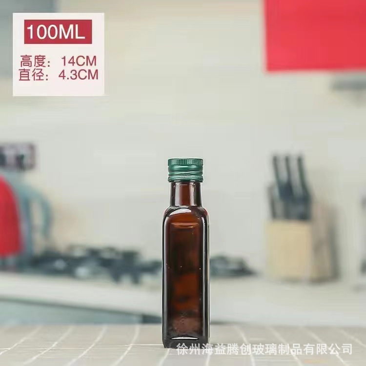 250ml橄榄油玻璃瓶500ml橄榄油瓶山茶核桃油瓶茶色避光玻璃油瓶|undefined