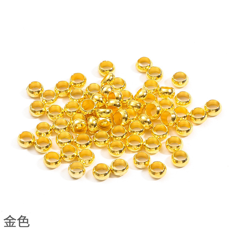 Diyアクセサリー製作材料部品銅製七色位置決めビーズブレスレットビーズ位置決めボタンクロスボーダー
