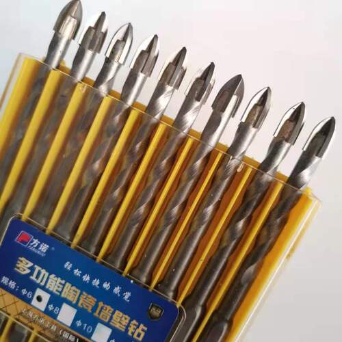 Fangnuo cross head ceramic drill bit tile wall marble multi-purpose hole opener hexagonal handle tile drill bit
