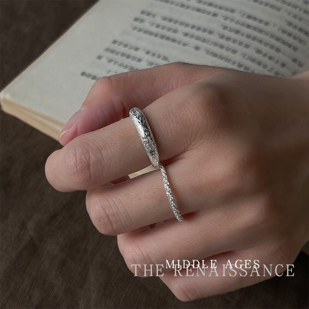Vintage Silver Zircon Ring Artistic Retro Open Fine Ring Jewelry_voghion.com