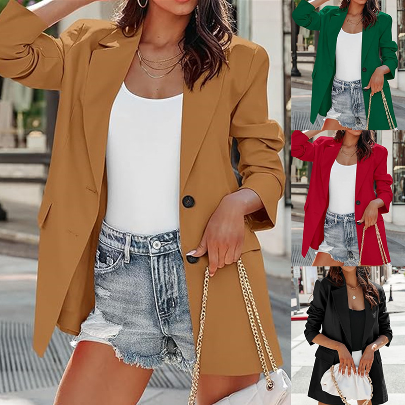 In-Stock 2024 Autumn New Women's Blazer Amazon Professional Women's Jacket Cardigan Top Popular on Independent Platforms