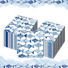 しみこみの青い小魚の方のティッシュの祝日のティッシュのパーティーの祝日の食器のパーティーの使い捨ての紙
