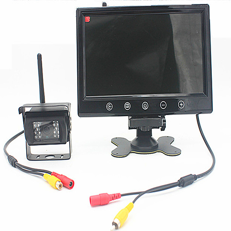 9 inch built-in wireless receiver display, 2.4G camera, wiring-free HD screen resolution: 800*480