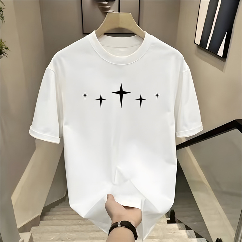 Men's Clothing T Shirt Heavy Trend All Match Summer Clothes Men's Trendy Brand Loose American Retro High Street_viptrois.com