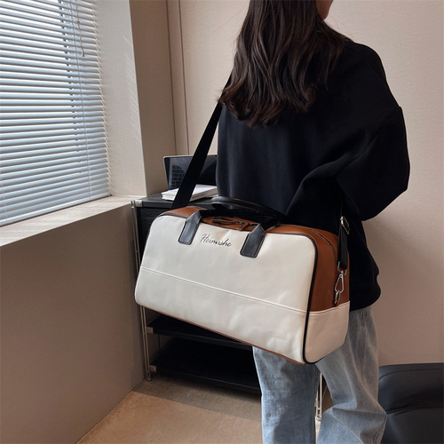 New Style Short Trip Women's Travel Bag, Simple and Versatile Shoulder Crossbody Handheld Fitness Bag for Men, Storage Bag, Airport Bag, Wholesale