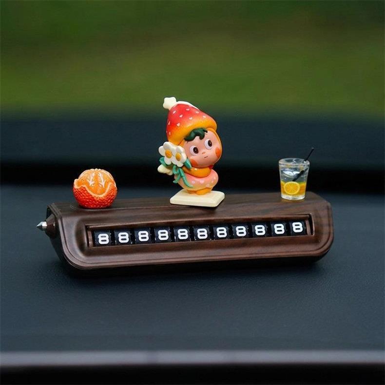 Creative and Cute Temporary Car Parking Number Plate, New Model for the New Year, Car-Mounted Phone Number Plate for Moving the Car