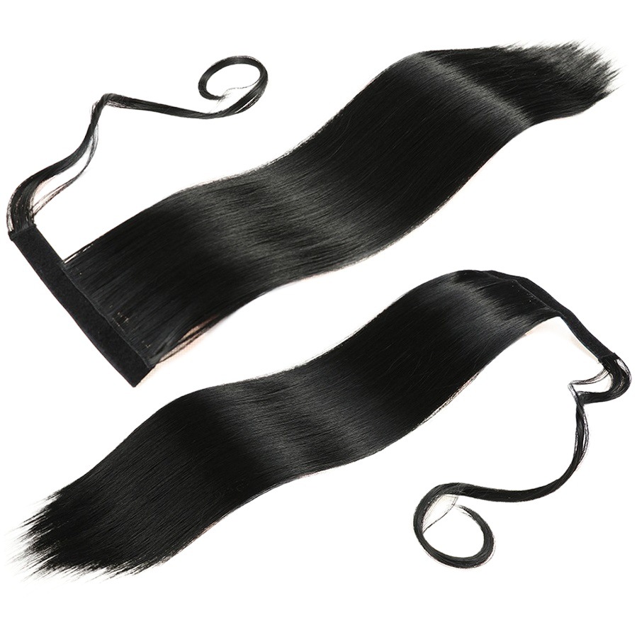 Peluca al por mayor Peluca de cola de caballo de velcro europea y americana