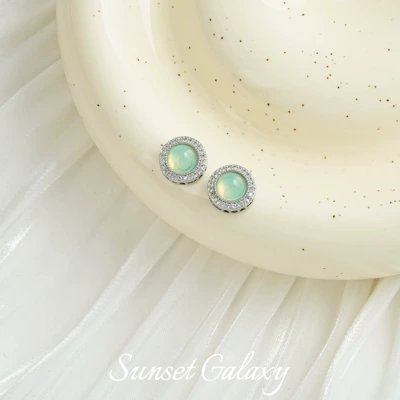 jewelry diy handmade beaded accessories — Zərgərlik ara hissələri - fruit-green-treasure-platinum-one-piece-9797mm