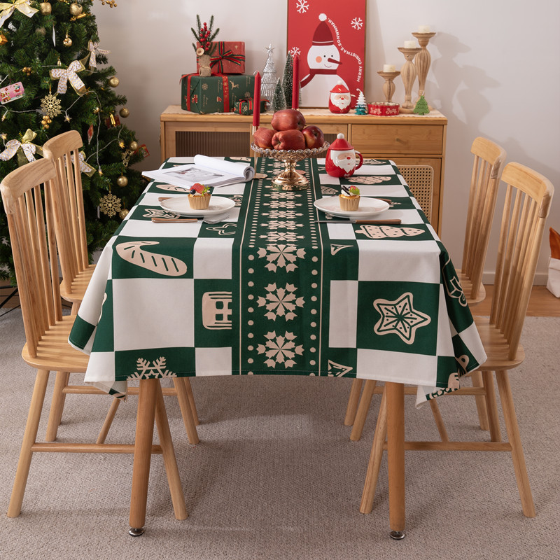 25 新しいクロスボーダーポリエステルプリントクリスマスクリスマス鹿テーブルクロス装飾コーヒーテーブルテーブルクロス防水テーブルクロスドロップシッピング|undefined