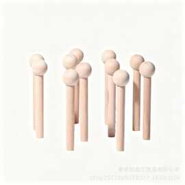 厂家批发木质洞洞板收纳配件火柴棒多种孔径小圆木棒挂架圆球棍