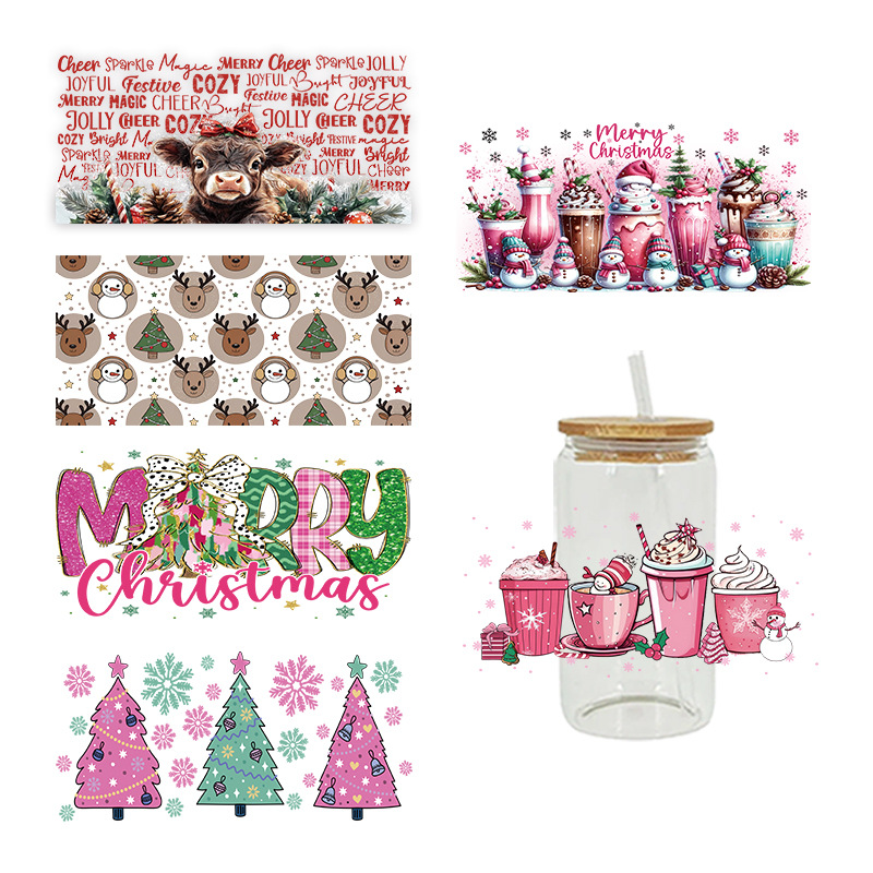 UV转印贴玻璃杯水晶标水晶贴跨境专供16oz琉璃杯专用贴23cmX11cm