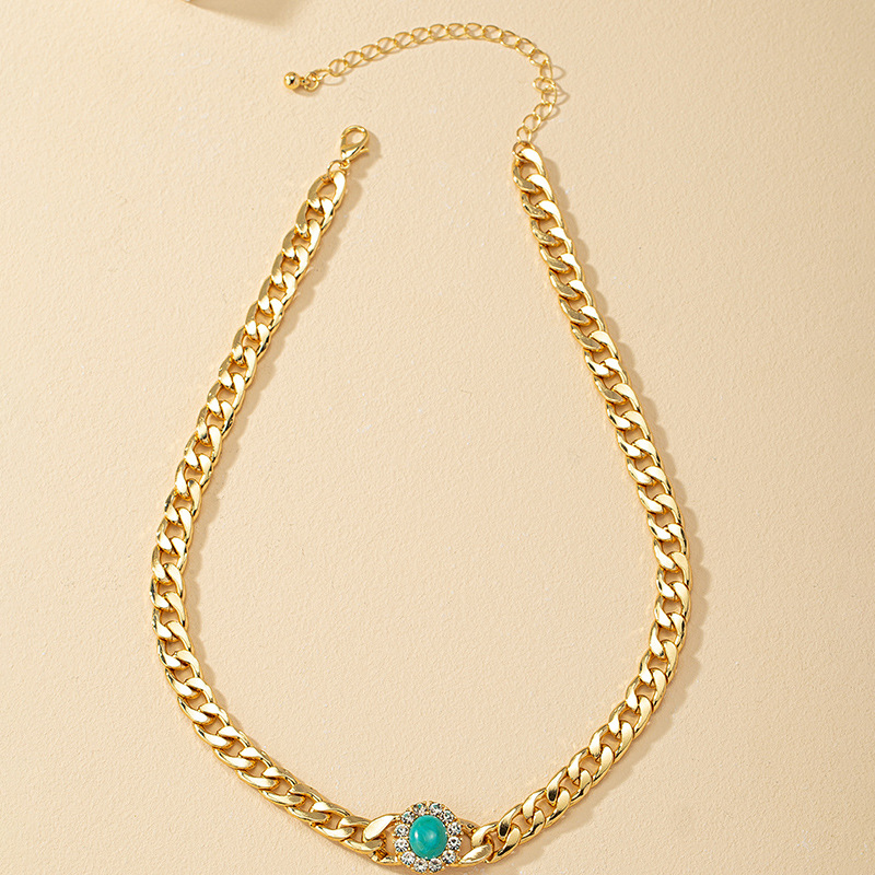 Jewelry With Diamonds Turquoise Necklace Image 4