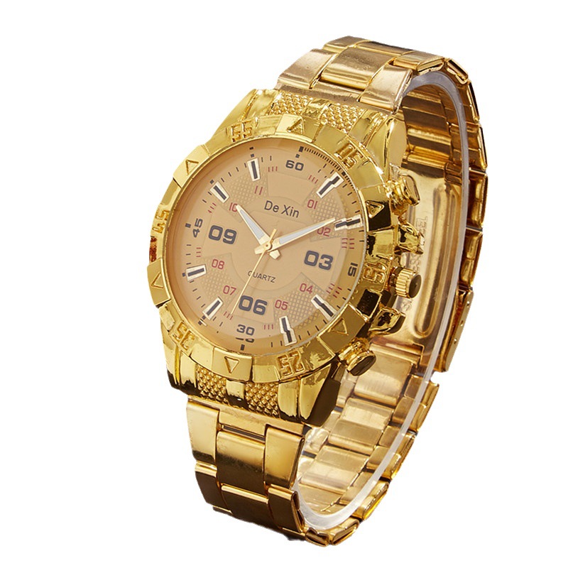 Nuevo dial grande impermeable luminoso reloj de los hombres estudiante coreano moda de lujo reloj de cuarzo al por mayor