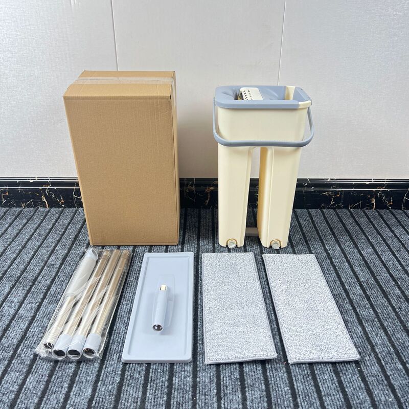 【Household Thickened】Hands-Free Lazy Mop Flat Mop Set