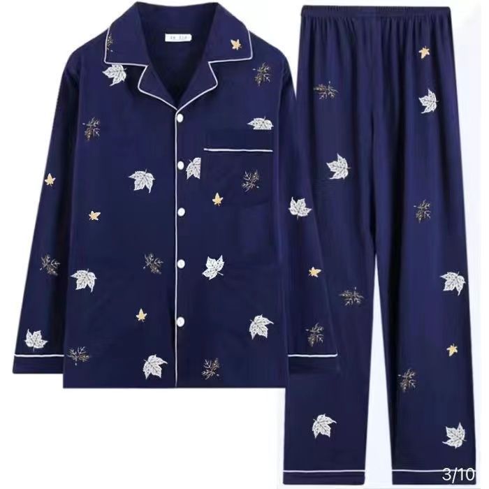 Pijamas de hombre primavera y otoño 100% algodón de manga larga cardigan traje casual suelto más tamaño verano desgaste en el hogar cuatro estaciones