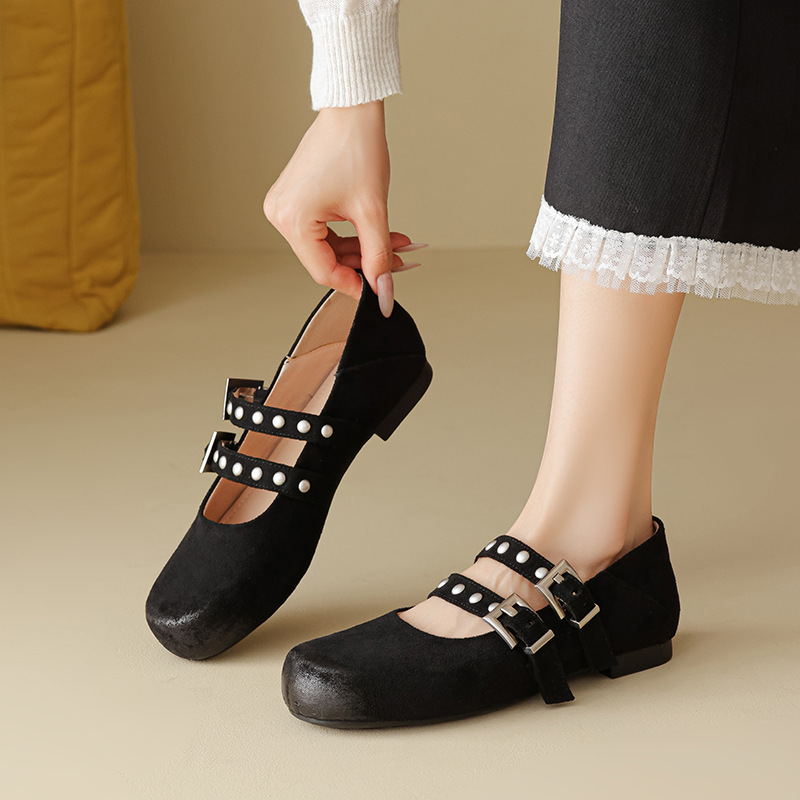 2026 nuevos zapatos de mujer de verano de un pie retrógrado francés zapatos de moda superficiales