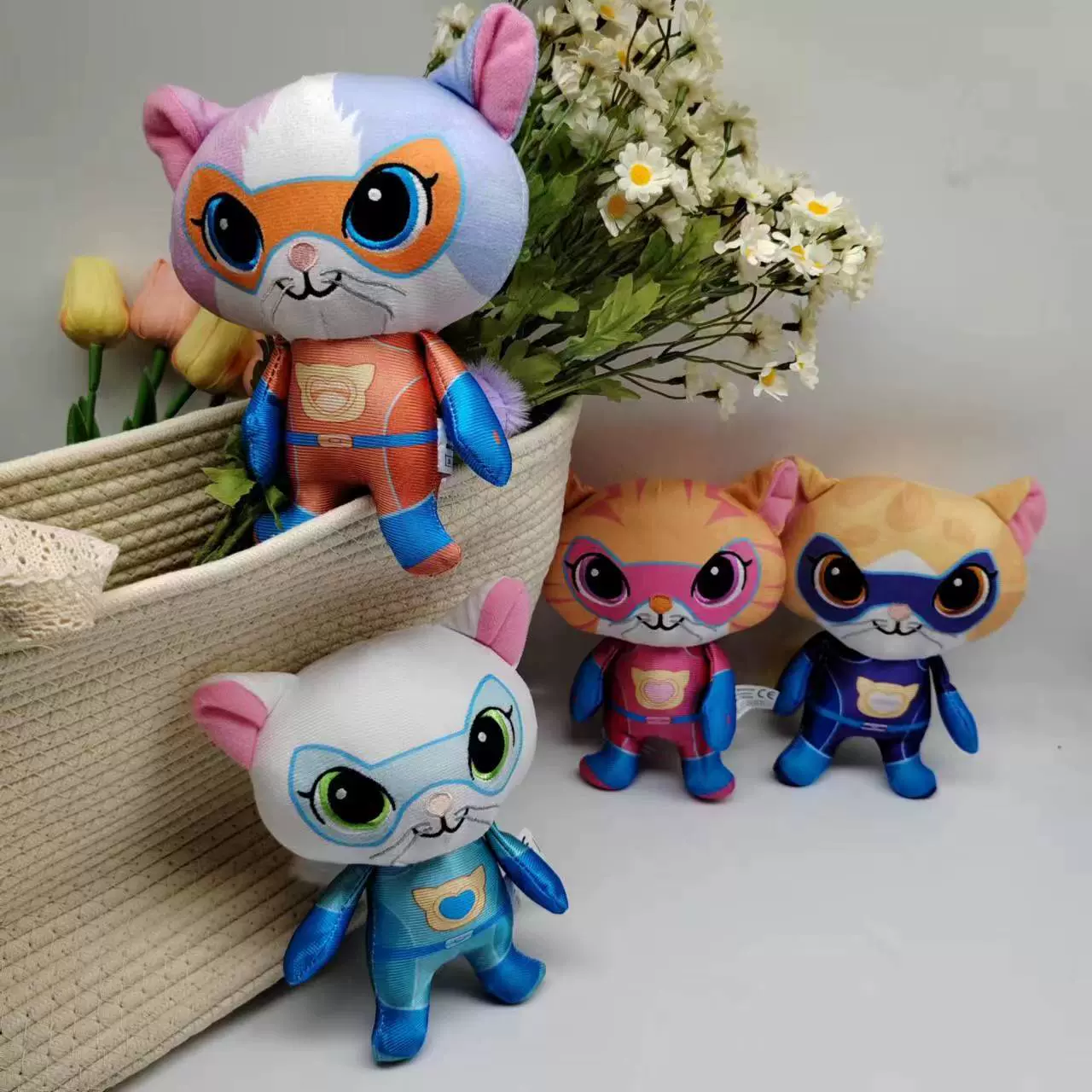 跨境热销超级小猫战队Superkitties plush毛绒玩具公仔玩偶