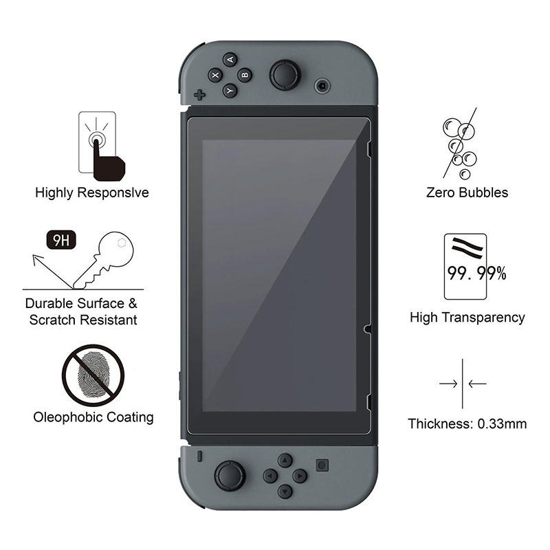 Защитная пленка из закаленного стекла для Nintendo Switch, отпечатков рук не оставляет, геймер консоль защитная пленка