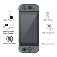 Защитная пленка из закаленного стекла для Nintendo Switch, отпечатков рук не оставляет, геймер консоль защитная пленка