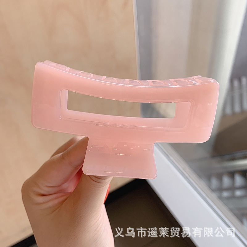 咖色磨砂抓夹女2025年新款发夹后脑勺大号发量多鲨鱼夹子发卡头饰|undefined