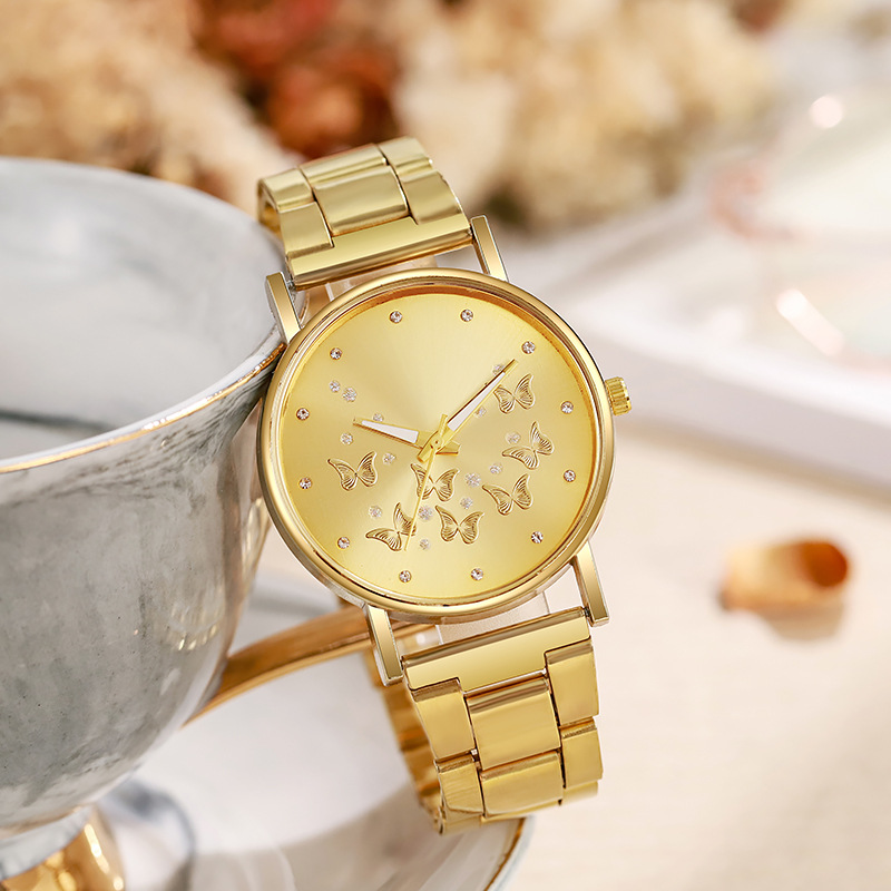 Butterfly Liu's New Casual Fashion Tape Women's Quartz Trend Steel Band Watch_voghion.com