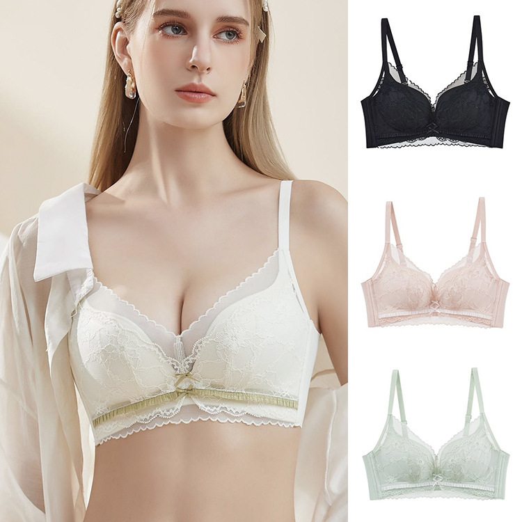 Clearance Sale: Gudiao 9811 Sexy Lace Lingerie for Women, Small Bust, Push-Up, Comfortable, Wireless Bra, Street Market