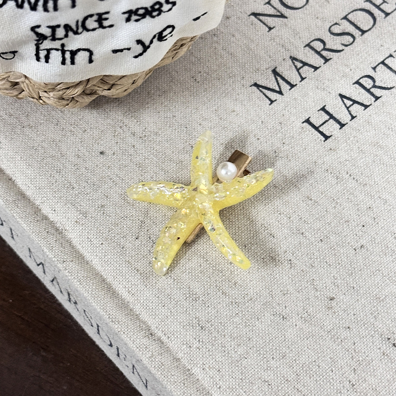 甜美海星贝壳发夹可爱学生碎发侧边发卡卡通百搭海洋系列夹子发饰|undefined