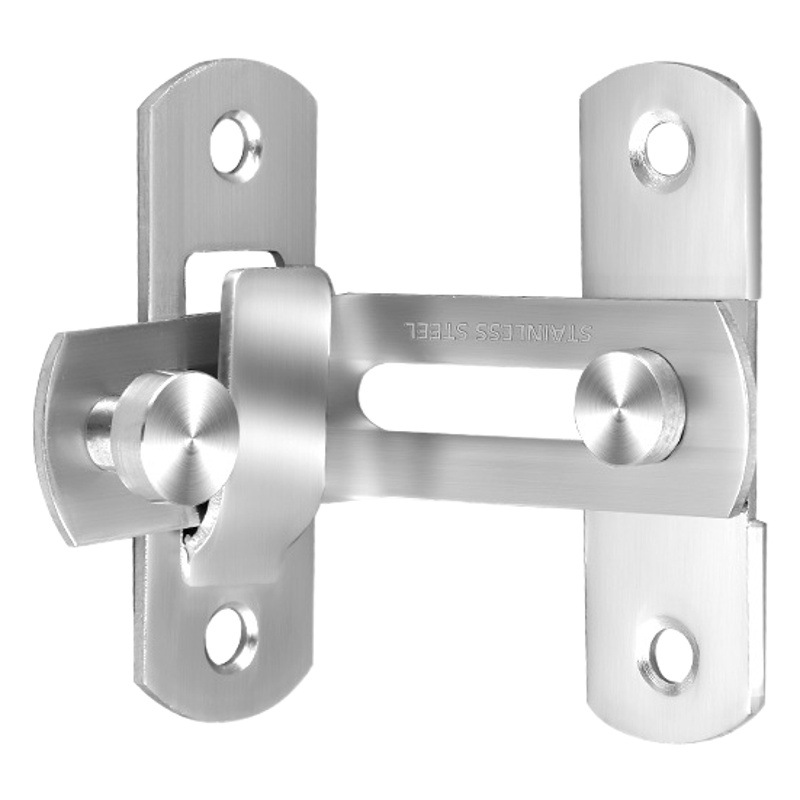 Hebilla de puerta de acero inoxidable para el hogar Perno 90 ° ángulo recto puerta corredera hebilla puerta perno hebilla puerta de la ventana antirrobo hebilla de la puerta