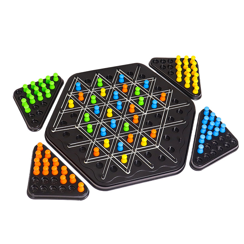 Puzzle triángulo juegos de mesa de ajedrez de cadena de geometría de ajedrez interactivo padre-hijo juegos de mesa tradicionales